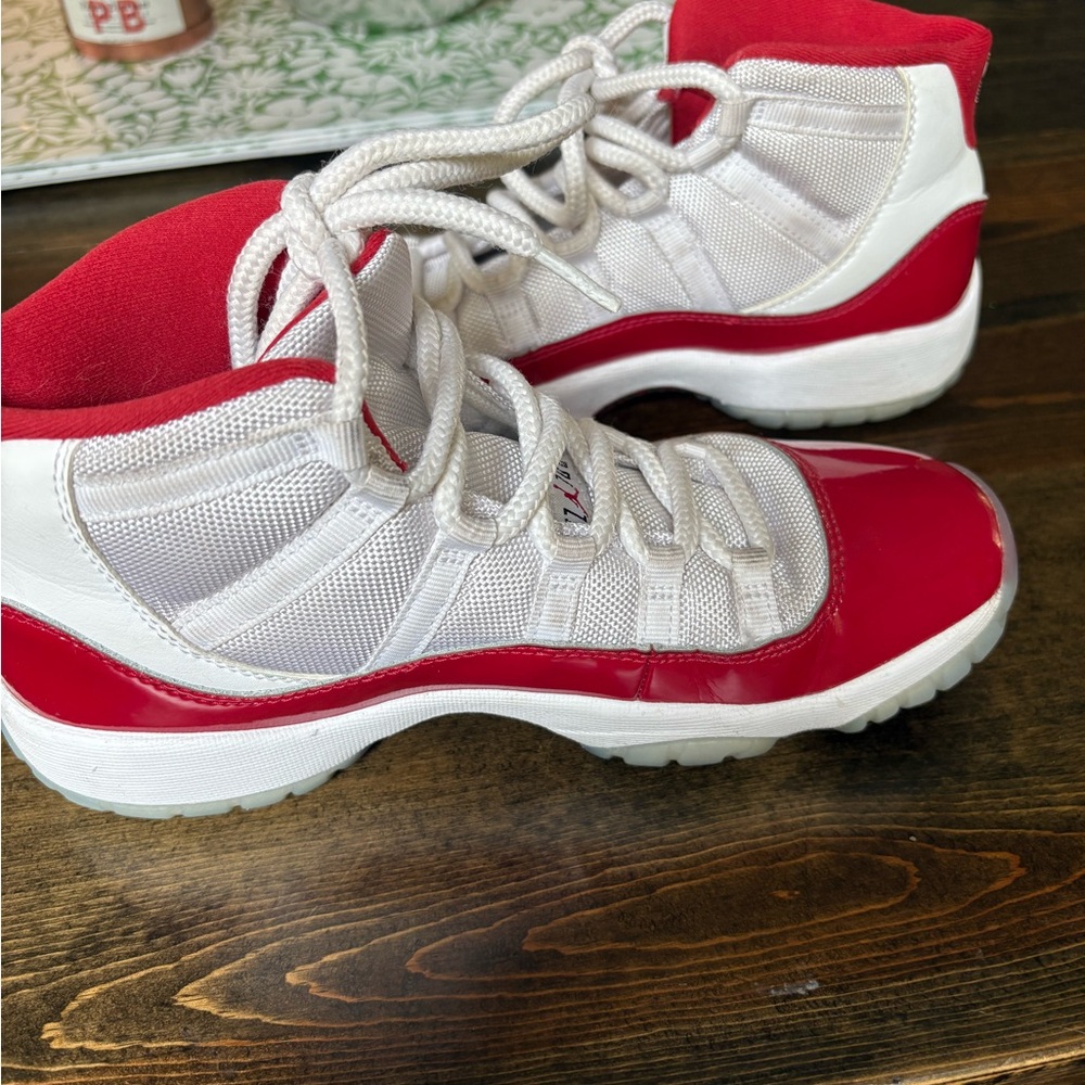 Jordan 1 Cherry Red- Kids Red and White Sneakers - Picture 3 of 9